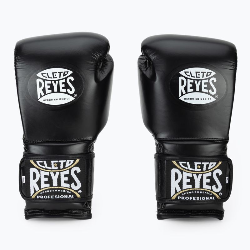 Guantoni da boxe Cleto Reyes Velcro Sparring black silver 2