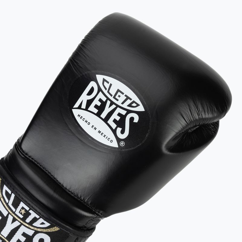 Guantoni da boxe Cleto Reyes Velcro Sparring black silver 5