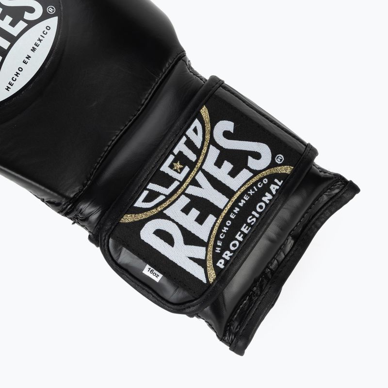 Guantoni da boxe Cleto Reyes Velcro Sparring black silver 6