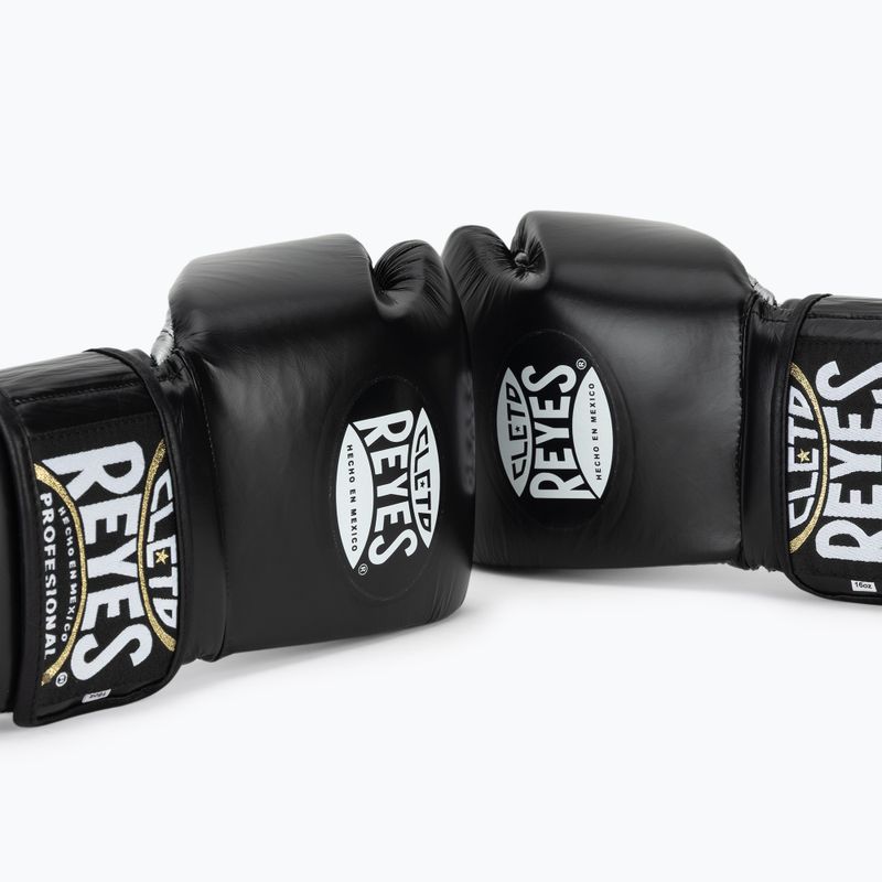 Guantoni da boxe Cleto Reyes Velcro Sparring black silver 7