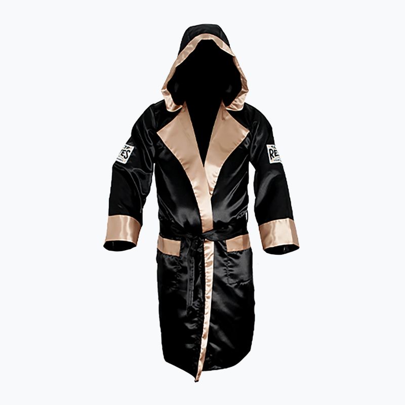 Vestaglia da ring Cleto Reyes Satin Boxing Hoodie black/gold 2