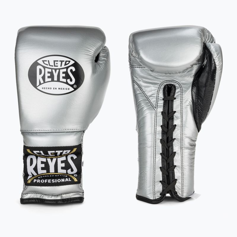 Cleto Reyes guantoni da boxe da allenamento argento