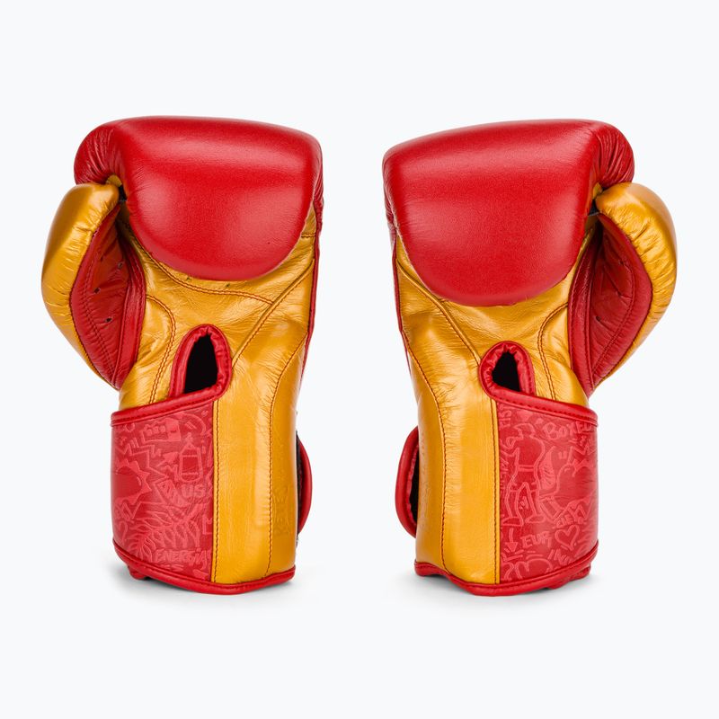 Guantoni da boxe in pelle rosso/oro Cleto Reyes High Precision Training 3