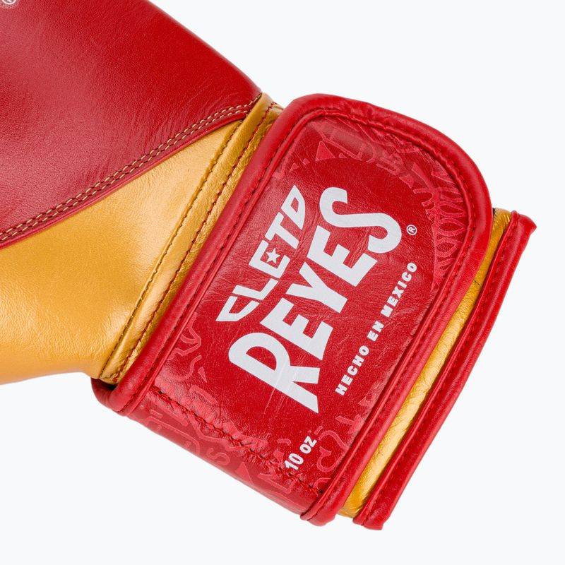 Guantoni da boxe in pelle rosso/oro Cleto Reyes High Precision Training 6