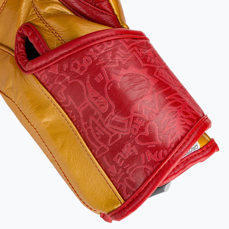 Guantoni da boxe in pelle rosso/oro Cleto Reyes High Precision Training 7
