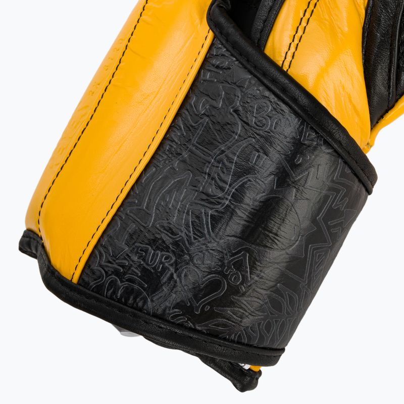 Guantoni da boxe in pelle nera/gialla Cleto Reyes High Precision Training 7