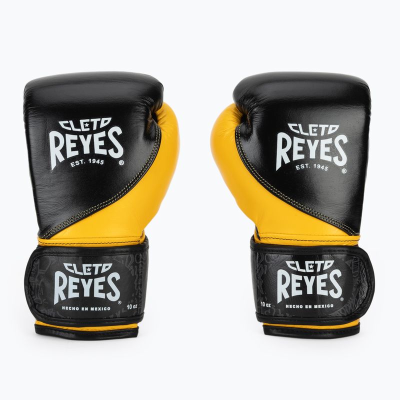 Guantoni da boxe Cleto Reyes High Precision Training Leather black yellow 2