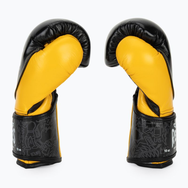 Guantoni da boxe Cleto Reyes High Precision Training Leather black yellow 4