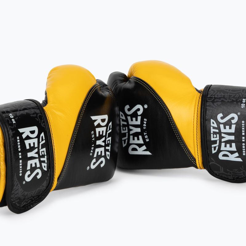 Guantoni da boxe Cleto Reyes High Precision Training Leather black yellow 7
