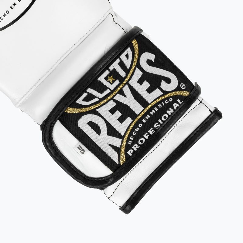 Cleto Reyes Guanti da boxe in velcro bianco/nero 5