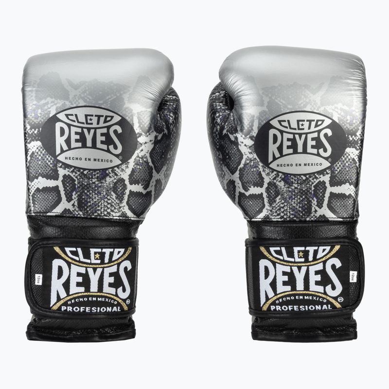 Guanti da boxe Cleto Reyes Velcro Sparring argento/nero 2