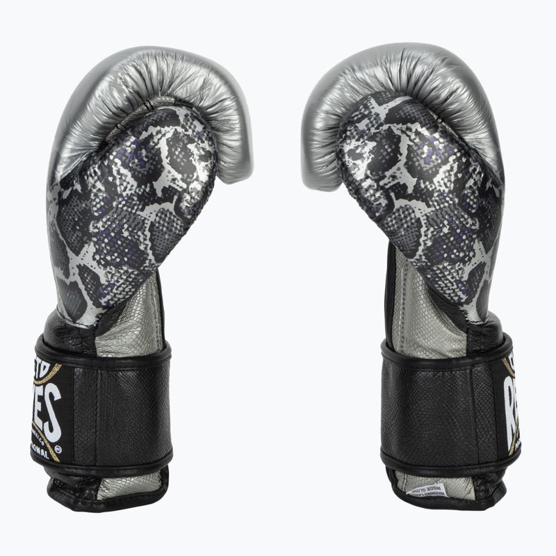 Guanti da boxe Cleto Reyes Velcro Sparring argento/nero 4