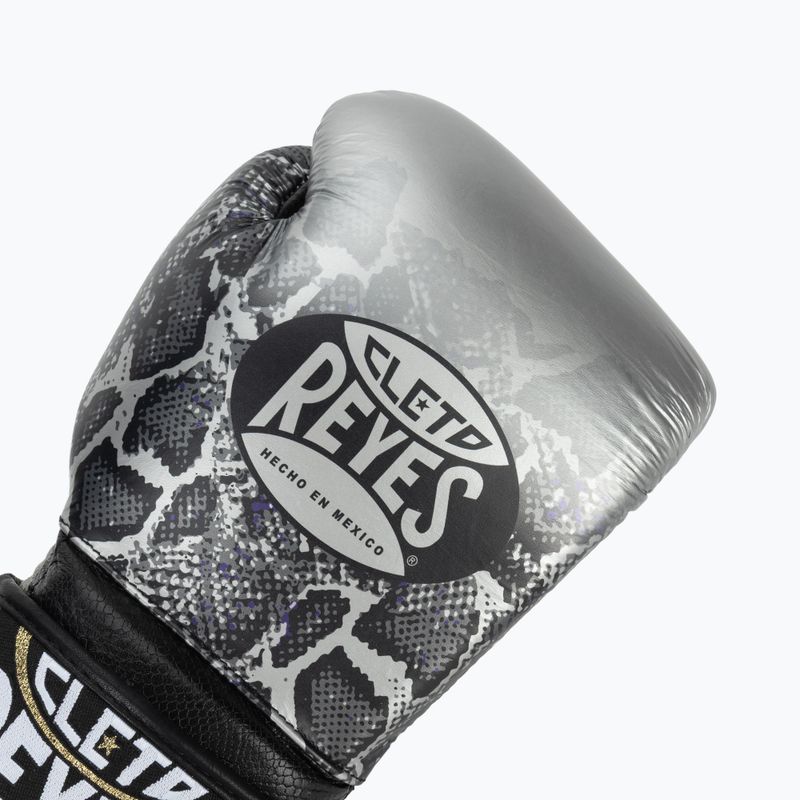 Guanti da boxe Cleto Reyes Velcro Sparring argento/nero 5