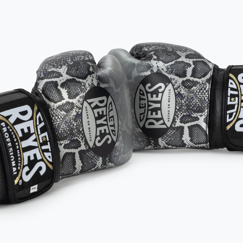 Guanti da boxe Cleto Reyes Velcro Sparring argento/nero 7