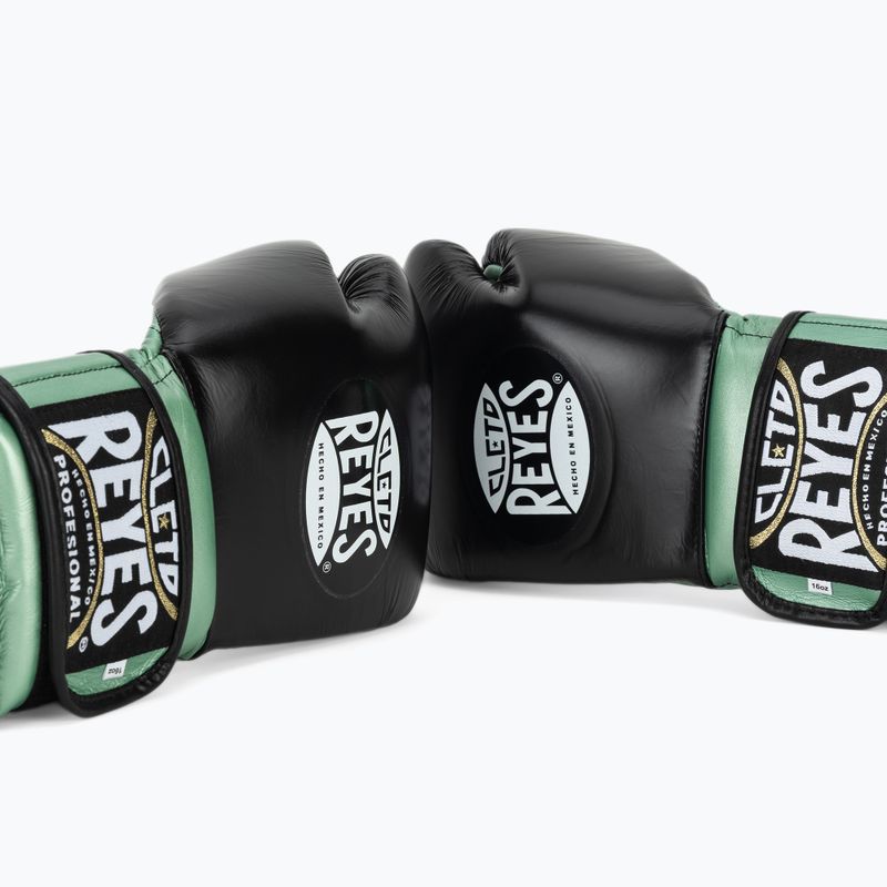 Guantoni da boxe Cleto Reyes Boxing Gloves With Hook green metallic / black 7