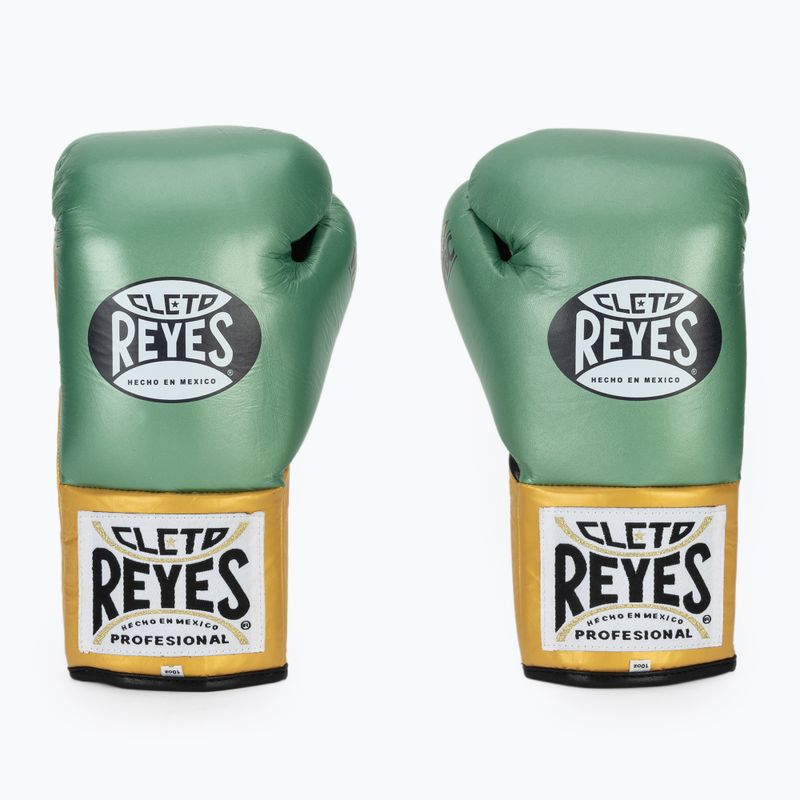 Guantoni da boxe Cleto Reyes Boxing Gloves creen metallic/gold 2