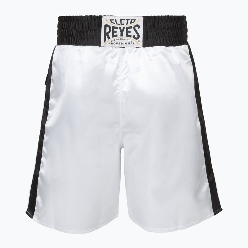 Pantaloncini da boxe in raso da uomo Cleto Reyes bianco/nero
