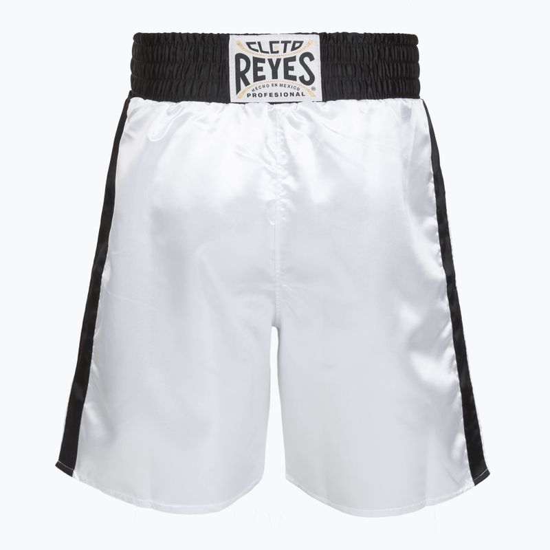 Pantaloncini da boxe in raso da uomo Cleto Reyes bianco/nero 2
