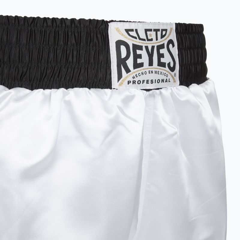 Pantaloncini da boxe in raso da uomo Cleto Reyes bianco/nero 3