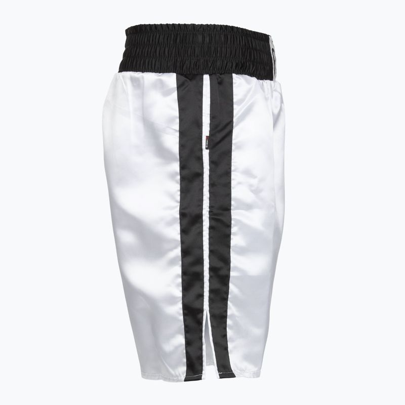 Pantaloncini da boxe in raso da uomo Cleto Reyes bianco/nero 4