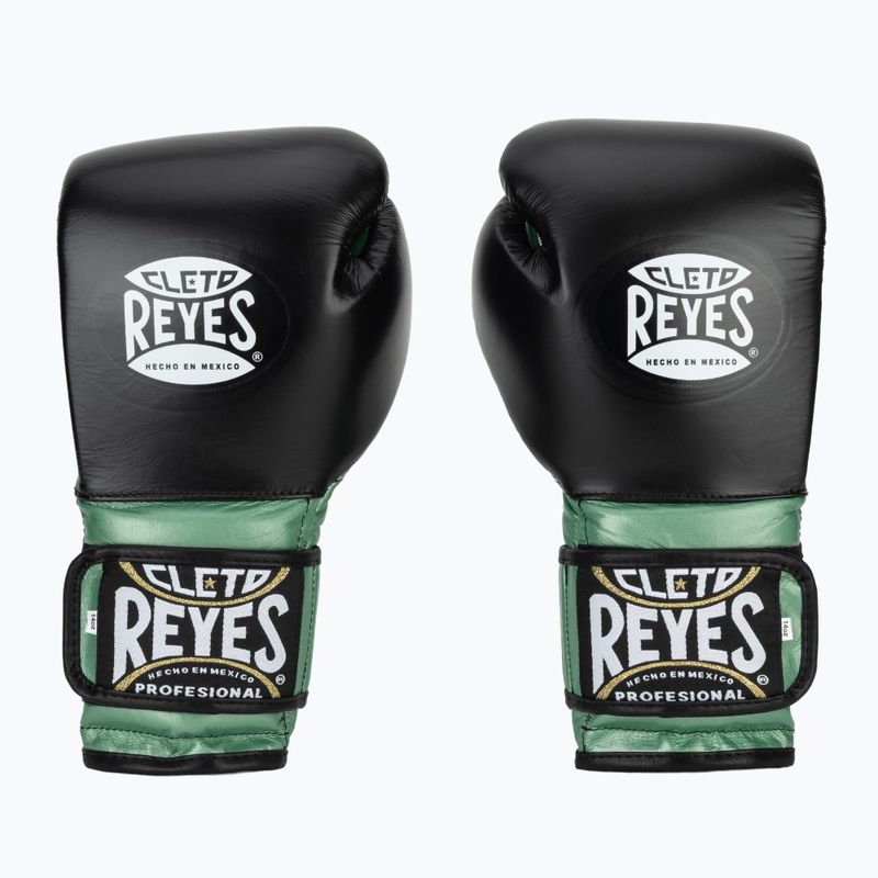 Cleto Reyes Velcro Sparring verde metallizzato/nero guantoni da boxe 8