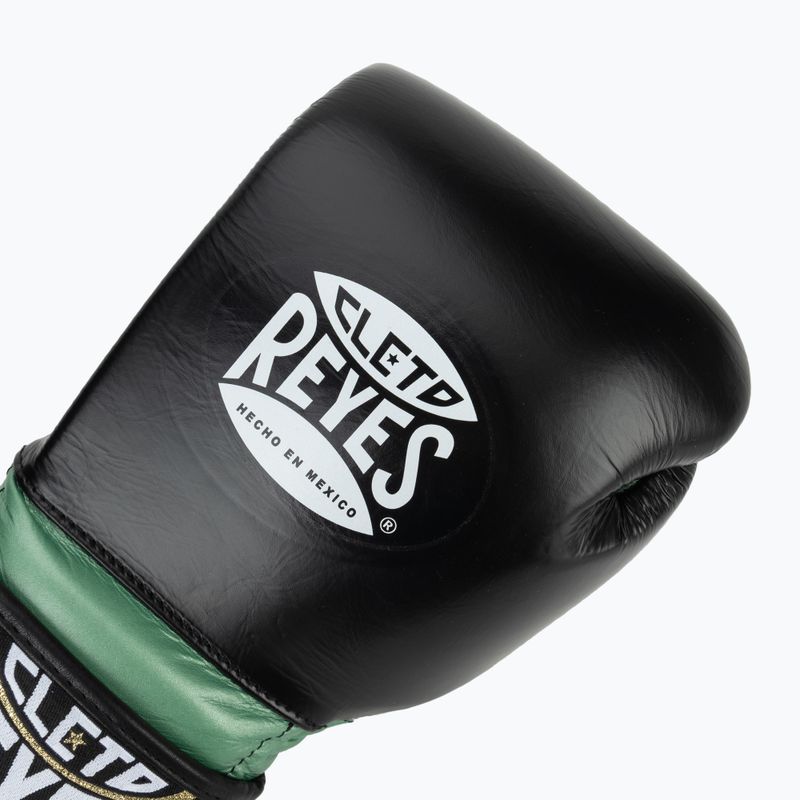 Cleto Reyes Velcro Sparring verde metallizzato/nero guantoni da boxe 4