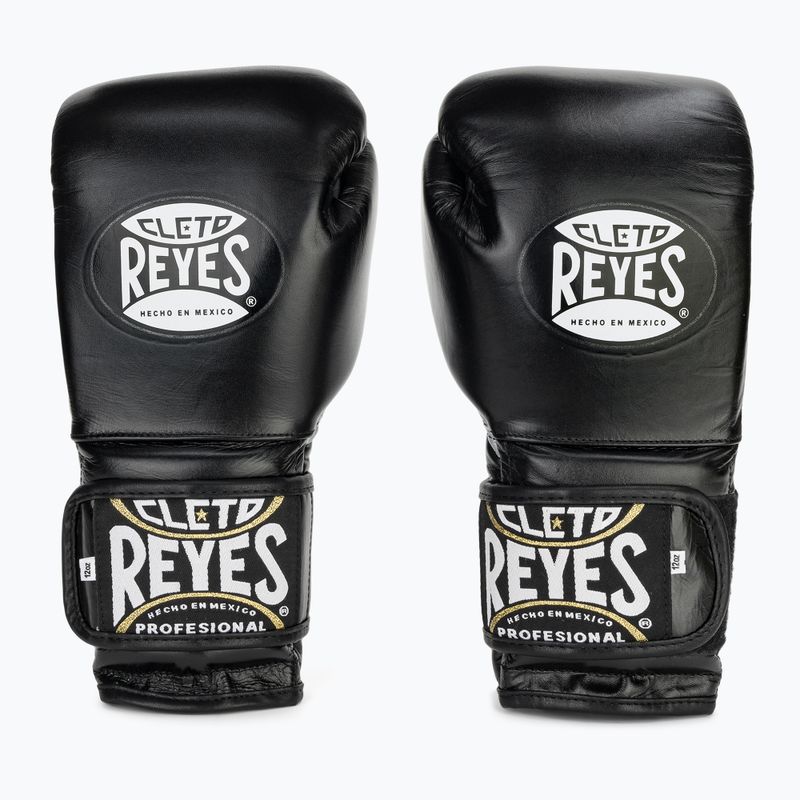 Guanti da boxe Cleto Reyes Velcro Sparring nero/argento 2
