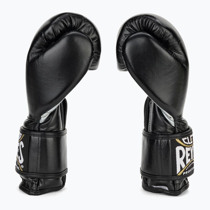 Guanti da boxe Cleto Reyes Velcro Sparring nero/argento 4