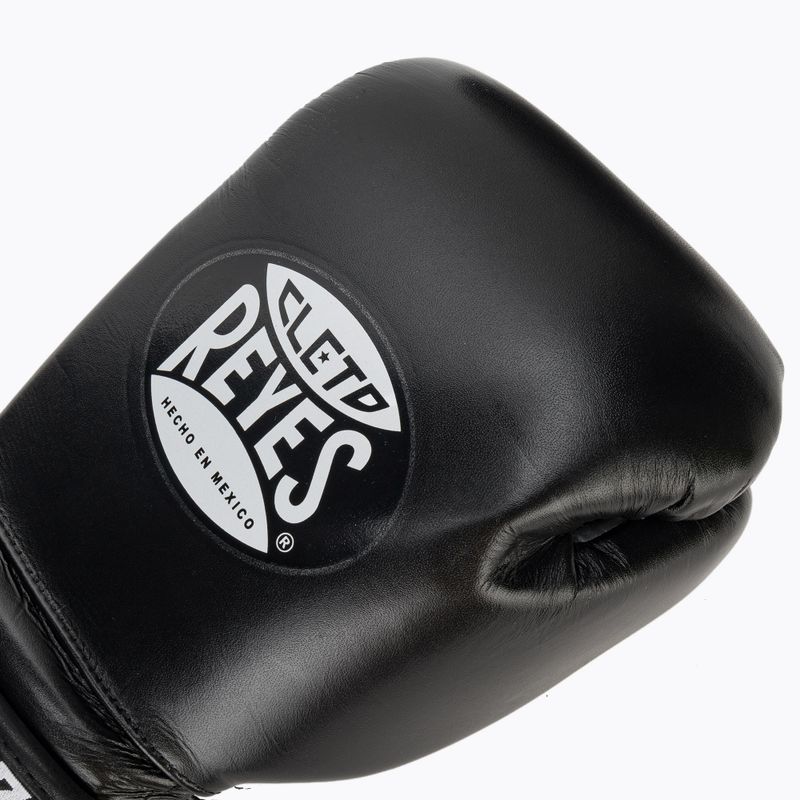 Guanti da boxe Cleto Reyes Velcro Sparring nero/argento 5