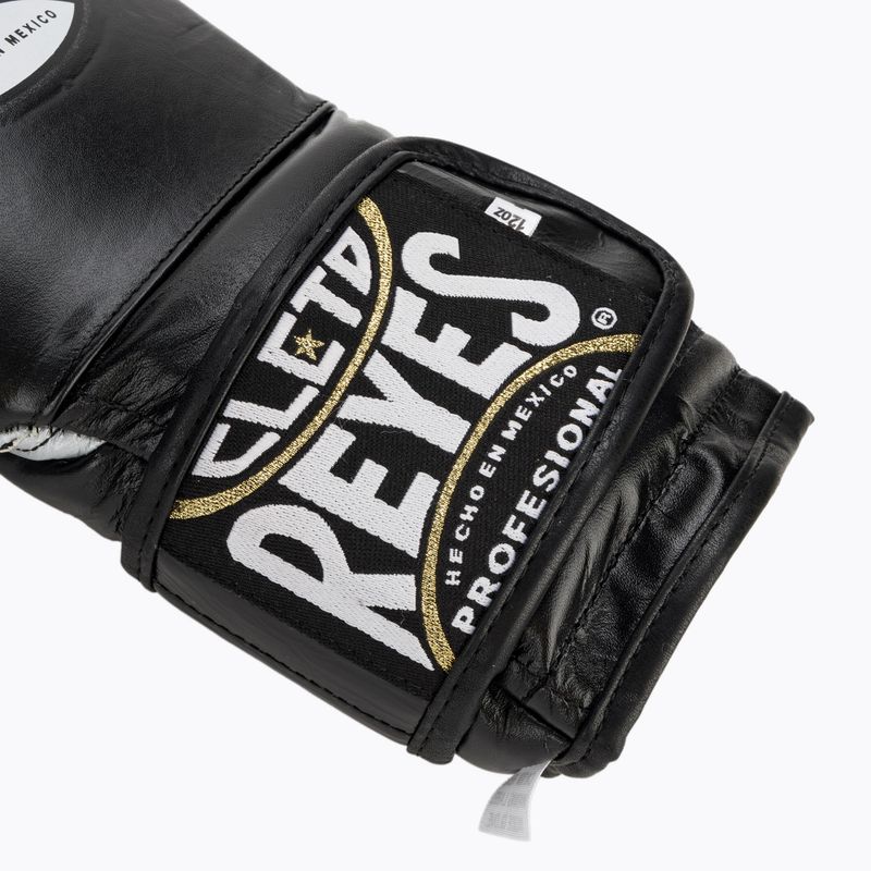 Guanti da boxe Cleto Reyes Velcro Sparring nero/argento 6