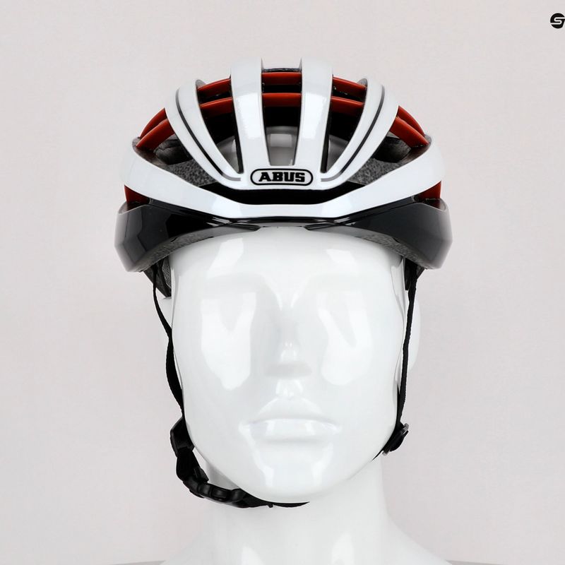 Casco da bici ABUS Aventor rosso fiammante 9