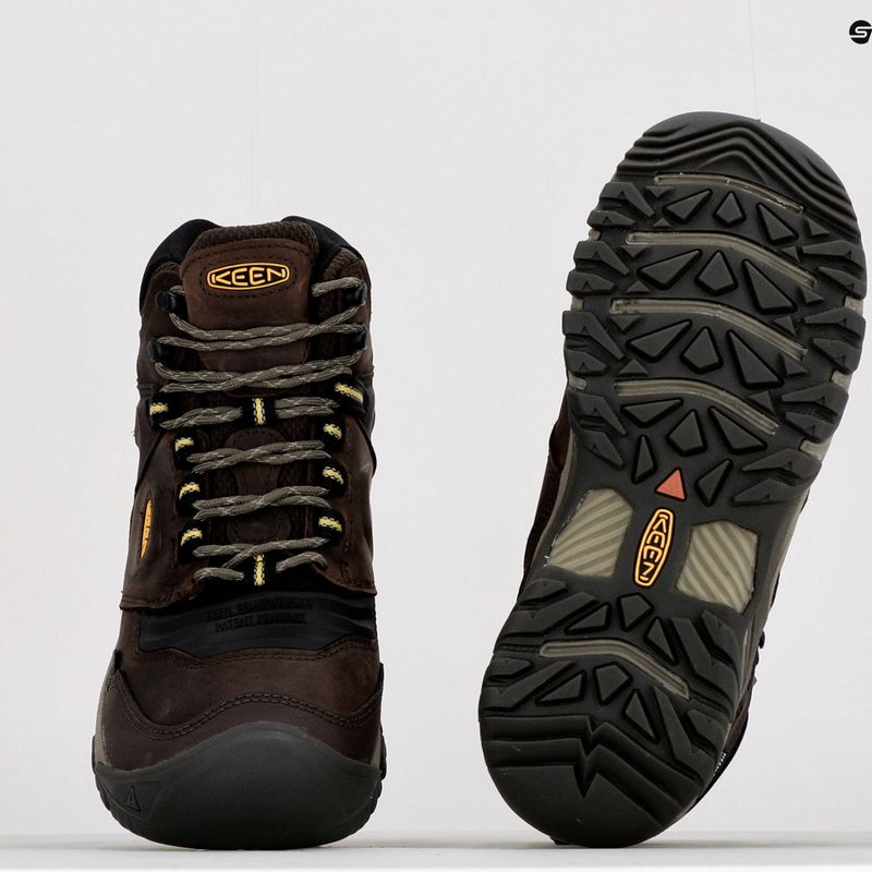 KEEN Ridge Flex Mid WP scarpe da trekking da uomo giallo caffè/keen 17