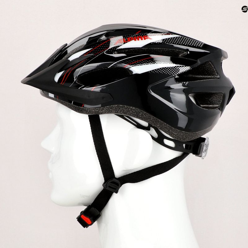 Casco da bici Alpina MTB 17 nero/bianco/rosso 9