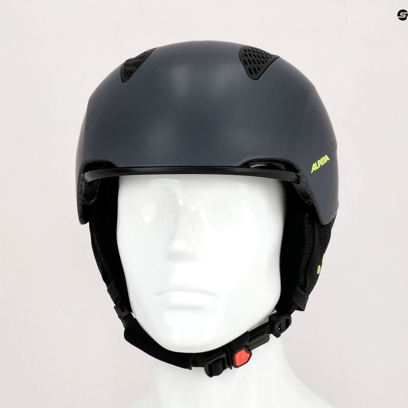 Casco da sci Alpina Grand antracite/neon opaco 9