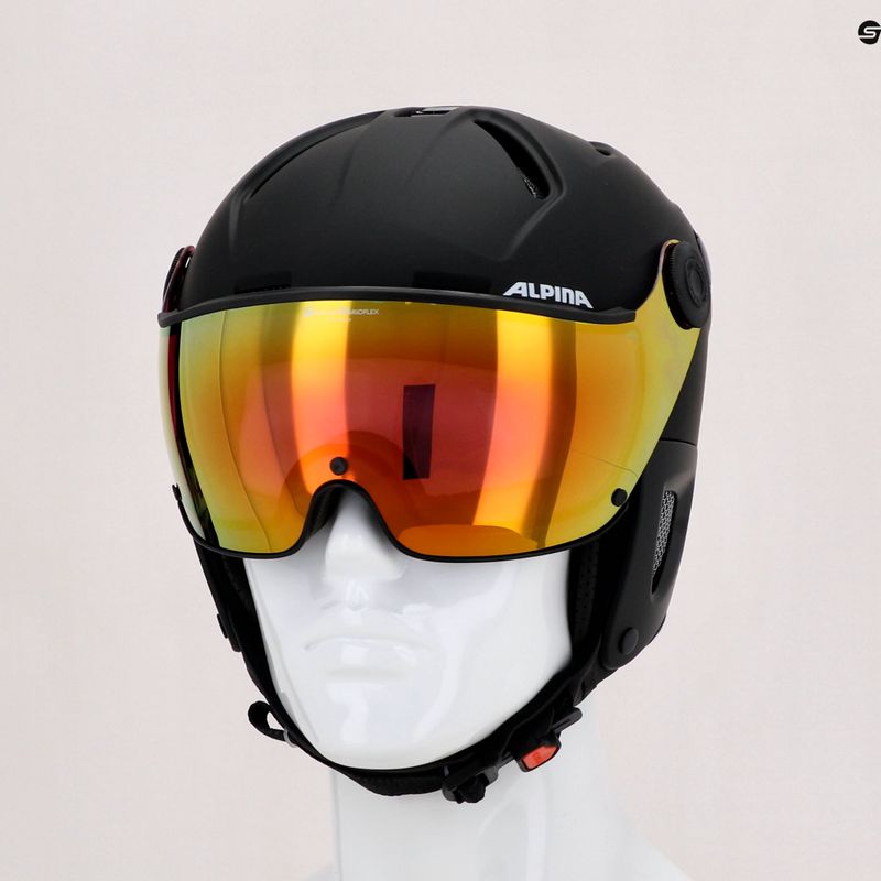 Casco da sci Alpina Attelas Visor QVM nero opaco 5