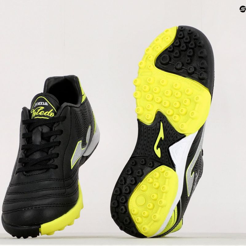 Scarpe da calcio Joma Toledo TF per bambini, nero 22