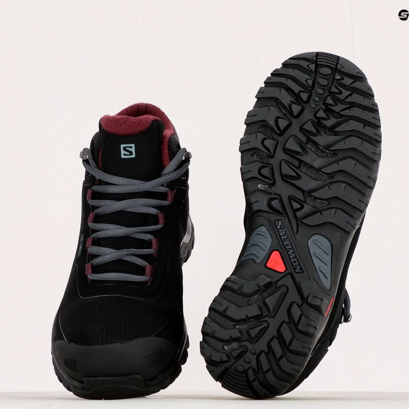 Salomon Shelter CS WP scarpe da trekking da donna nero/ebano/vino degustazione 11