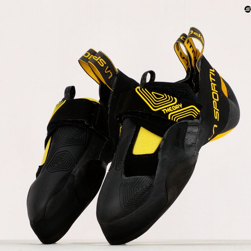 Scarpa da arrampicata La Sportiva Theory uomo nero/giallo 9