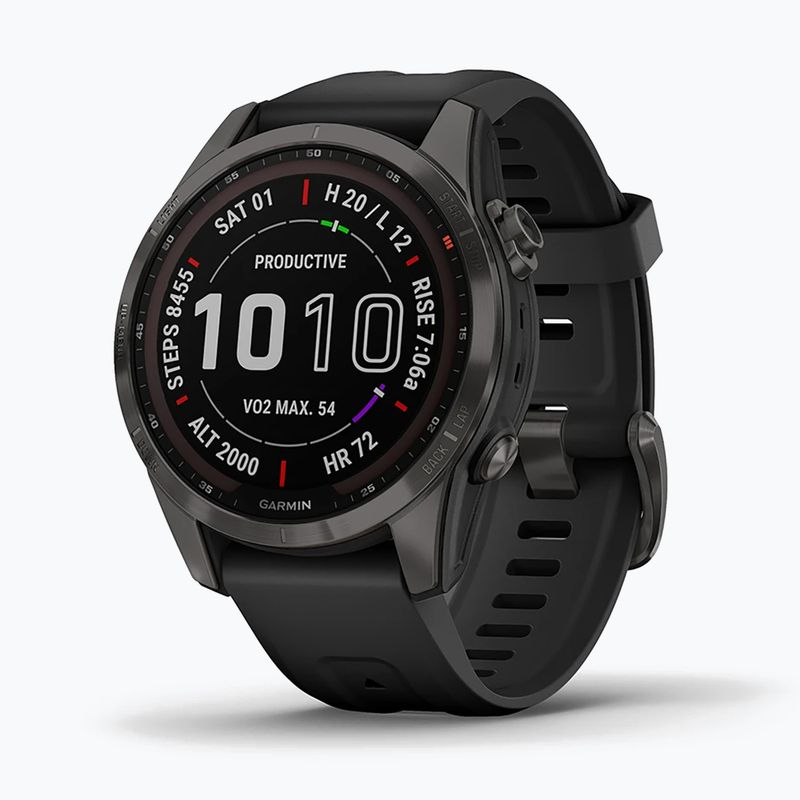 Garmin Fenix 7S Sapphire Solar Hrm Elevate Ox orologio nero 010-02539-25