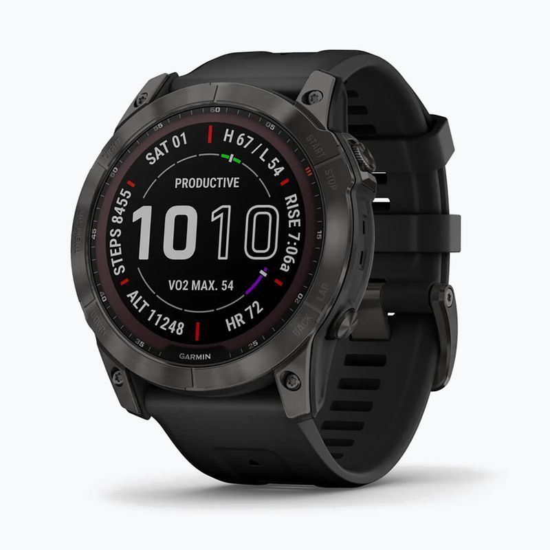 Garmin Fenix 7X Sapphire Solar Hrm Elevate Ox orologio nero 010-02541-11
