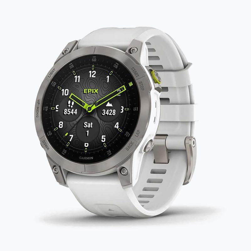 Garmin Epix 2 Sapphire HRM Elevate Ox orologio bianco 010-02582-21