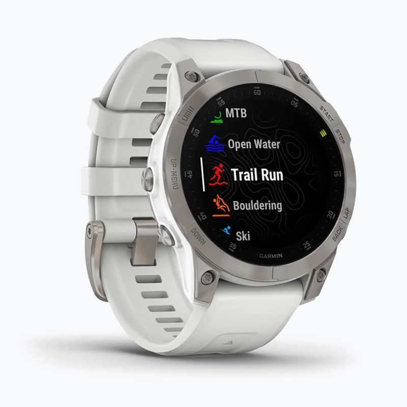 Garmin Epix 2 Sapphire HRM Elevate Ox orologio bianco 010-02582-21 3