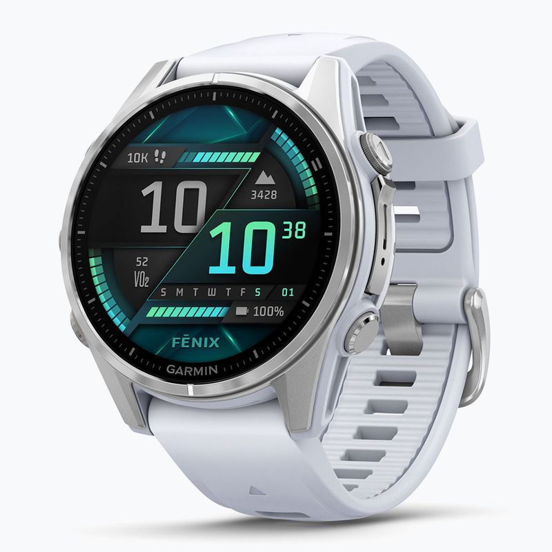 Orologio Garmin Fenix 8 43 mm Amoled silver/white stone 3