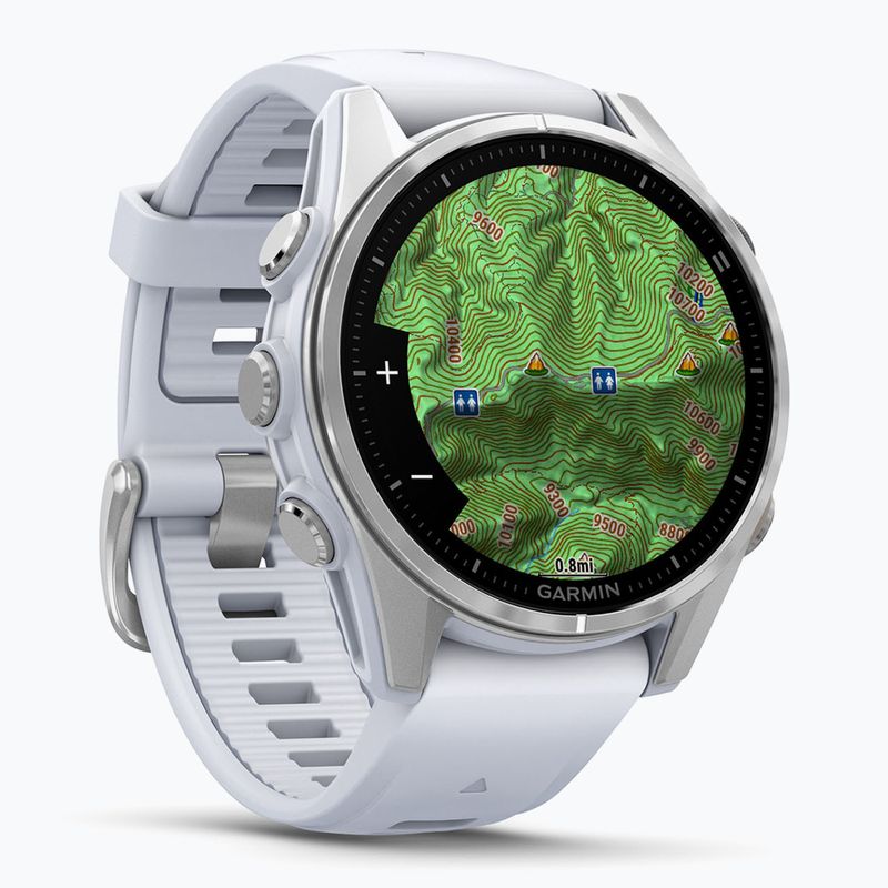 Orologio Garmin Fenix 8 43 mm Amoled silver/white stone 4