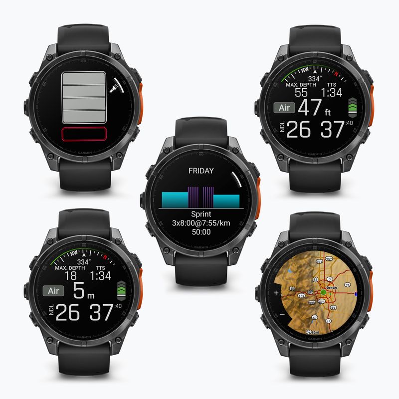 Orologio Garmin Fenix 8 47 mm Amoled slate gray/black 8