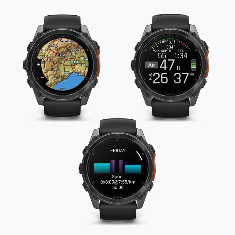 Orologio Garmin Fenix 8 51 mm AMOLED slate gray/black 8