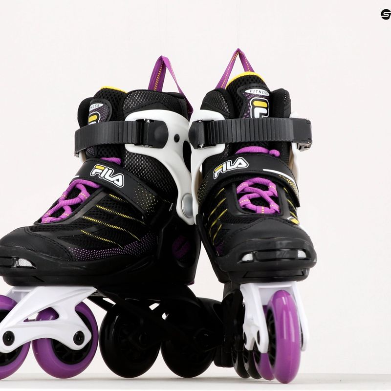 Pattini a rotelle per bambini FILA Wizy G nero/giallo magenta 9