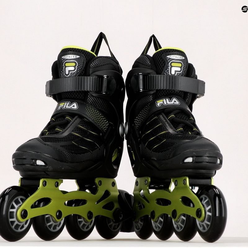 FILA Pattini a rotelle per bambini Wizy Alu nero/lime 9