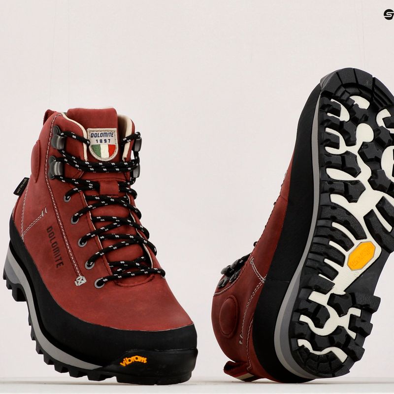 Stivali da trekking da donna Dolomite 54 Trek GTX rosso bordeaux 9