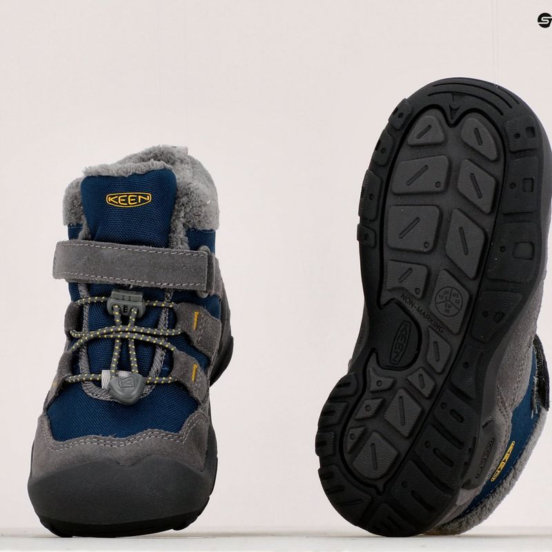 KEEN Knotch Chukka, scarponcini da trekking per bambini in acciaio grigio/blu wing teal 7